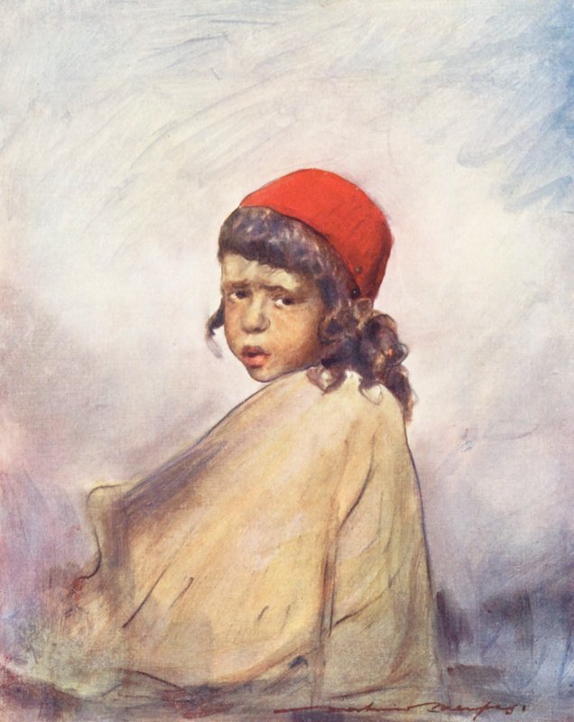 Världens barn: Kashmir, vid Sopoor (färglitografi) av Mortimer Ludington Menpes