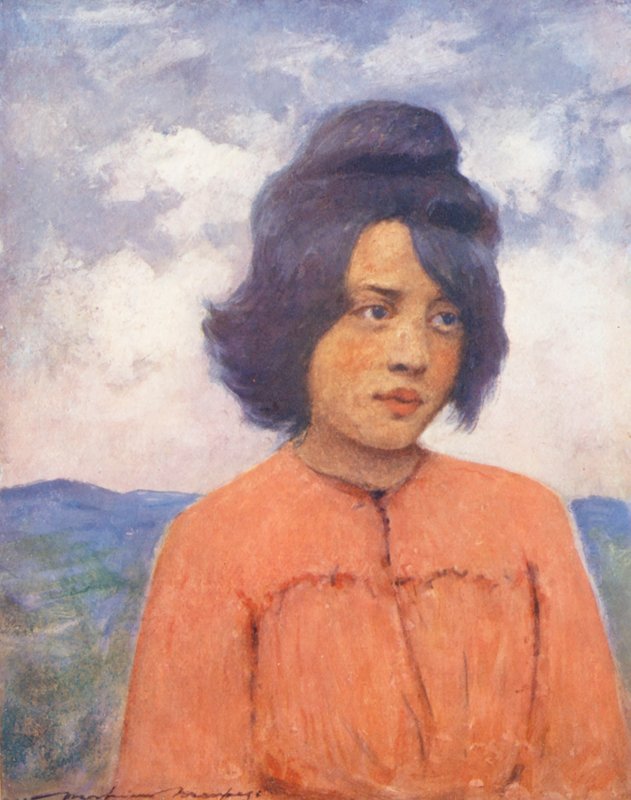 Världens barn: Italienska, Carita (färglitografi) av Mortimer Ludington Menpes