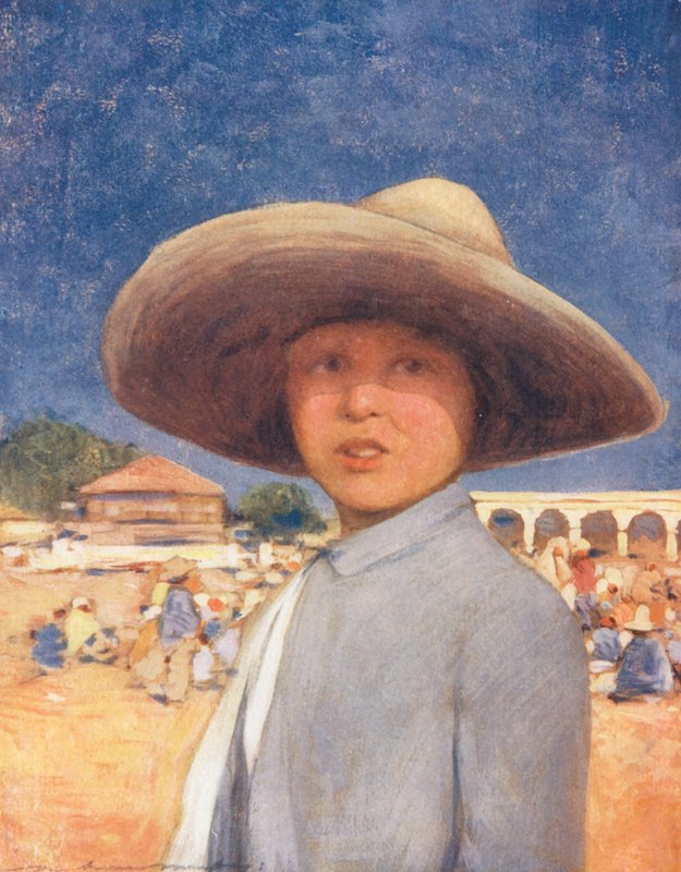 Världens barn: Mexican, A Mexican Boy (färglitografi) av Mortimer Ludington Menpes