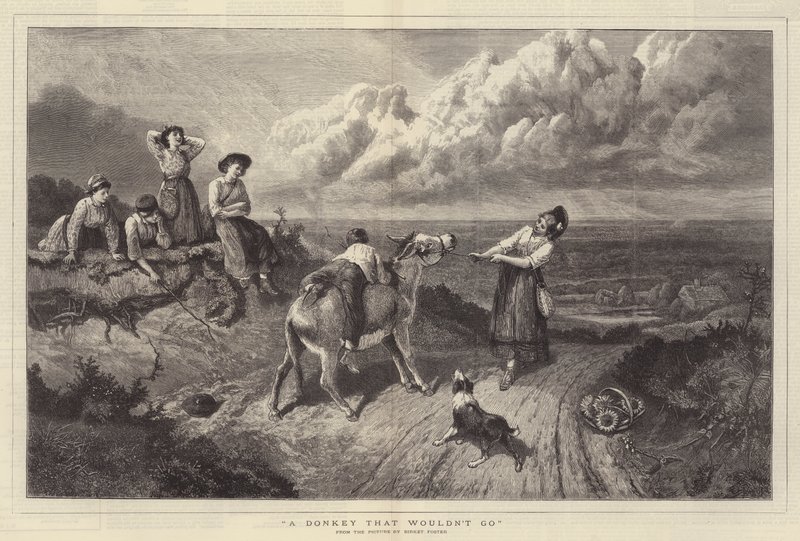 En åsna som inte ville gå av Myles Birket Foster