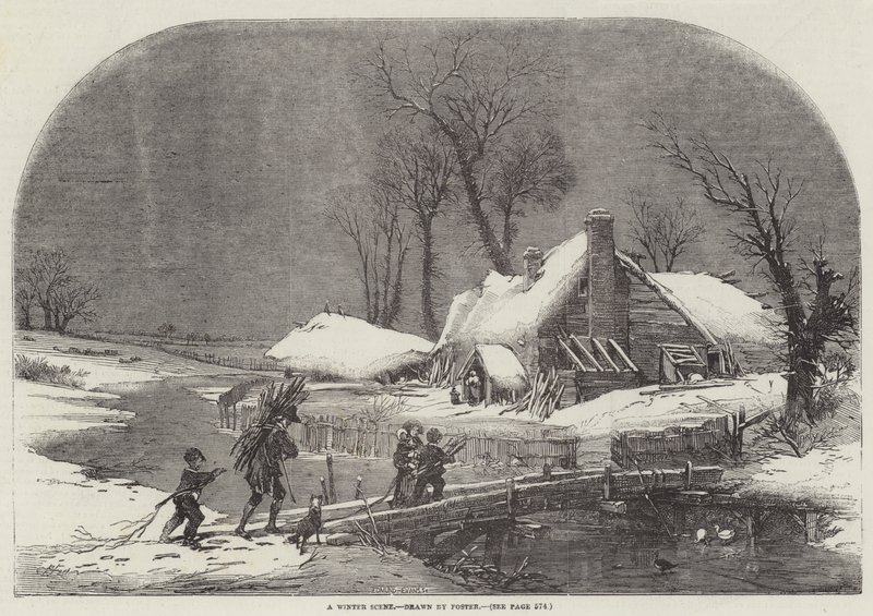 En vinterscen av Myles Birket Foster