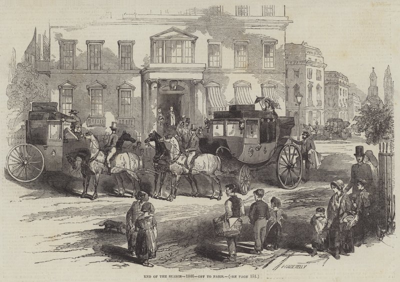 Slutet av säsongen, 1846, iväg till Paris av Myles Birket Foster