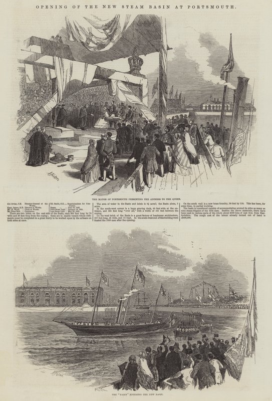 Invigning av New Steam Basin i Portsmouth av Myles Birket Foster