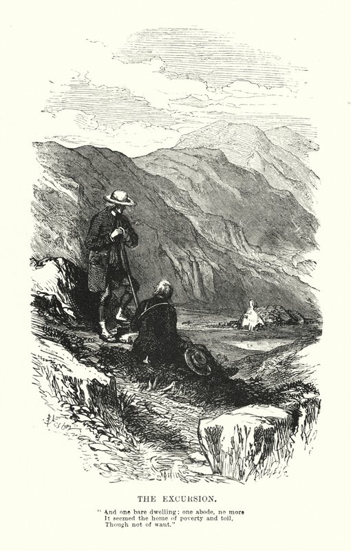 William Wordsworth: The Excursion (gravyr) av Myles Birket (after) Foster