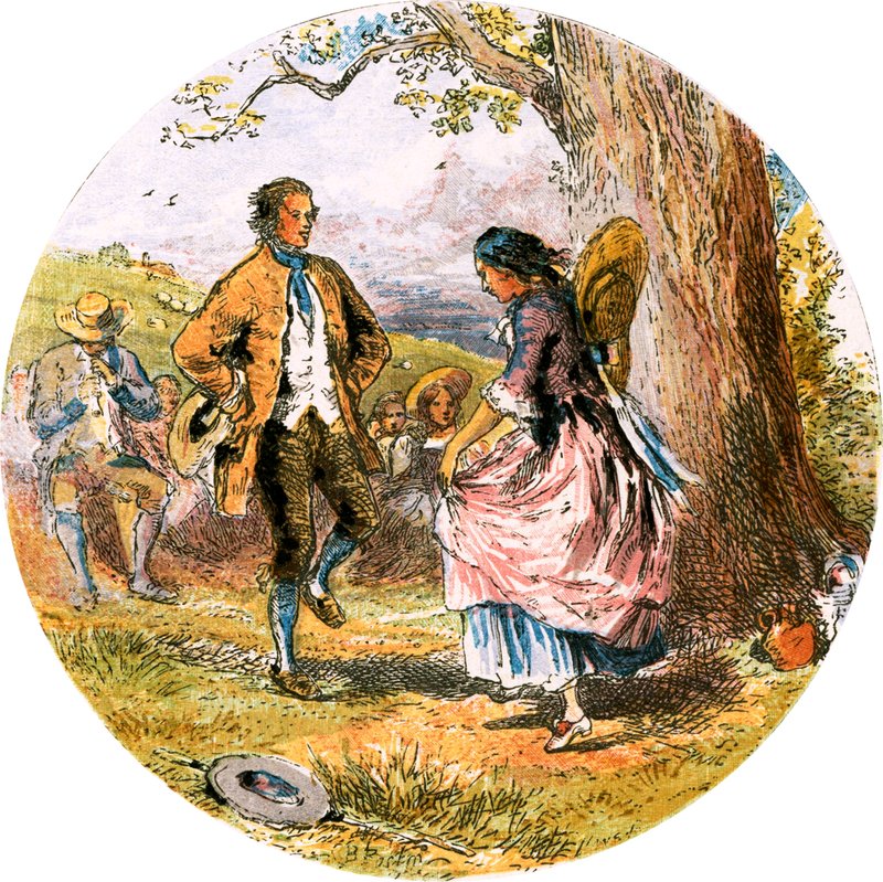 Illustration till "Den övergivna byn av Myles Birket Foster