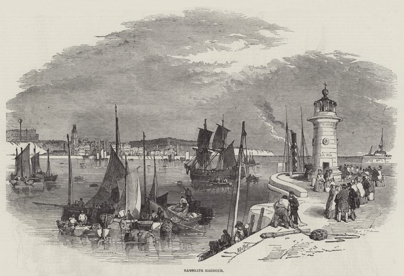 Ramsgate hamn av Myles Birket Foster
