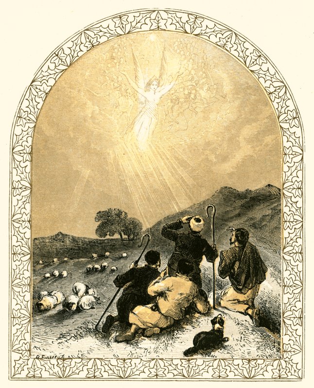 Herdar och ängel av Myles Birket Foster