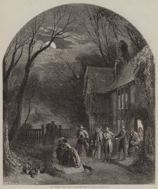 Återkomsten hem från en julfest av Myles Birket Foster