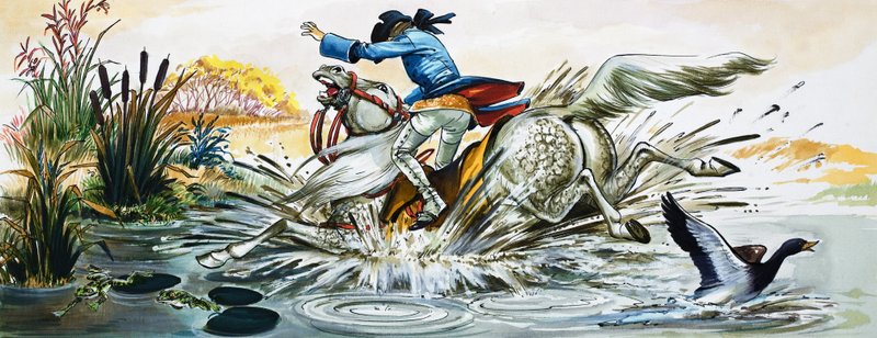 Baron Münchhausens underbara äventyr (gouache på papper) av Nadir Quinto