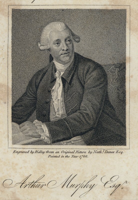 Arthur Murphy, irländsk författare (gravyr) av Nathaniel (after) Dance Holland