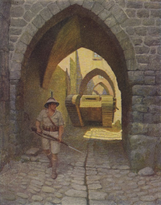 En engelsk tank på gatorna i Jerusalem av Newell Convers Wyeth