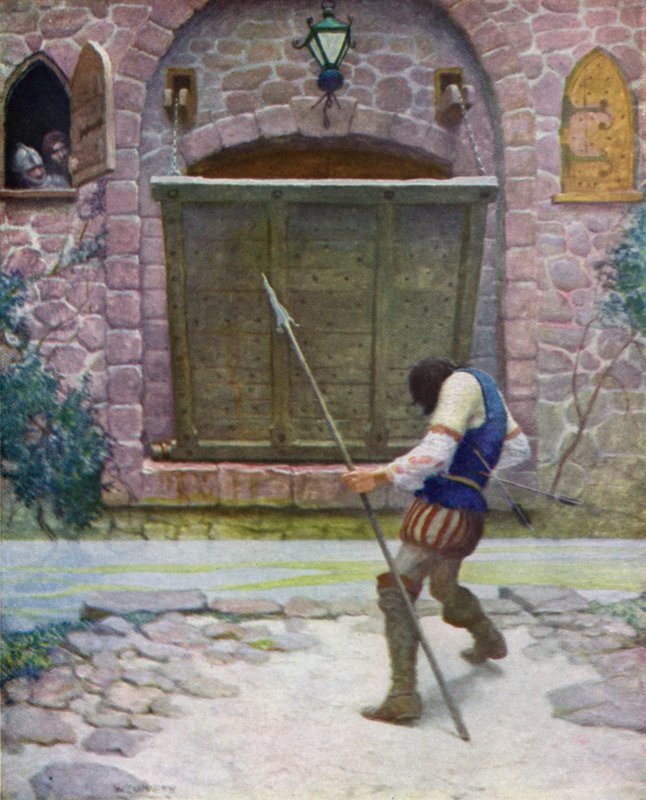 Illustration för The Black Arrow av Robert Louis Stevenson av Newell Convers Wyeth