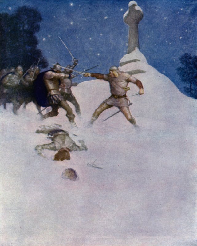 Illustration för The Black Arrow av Robert Louis Stevenson av Newell Convers Wyeth