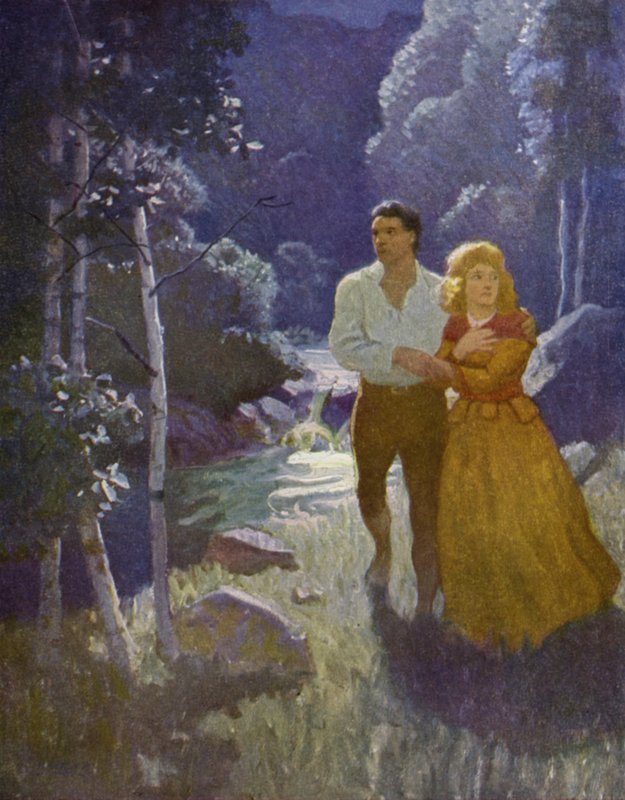 Illustration för The Last of the Mohicans av Newell Convers Wyeth