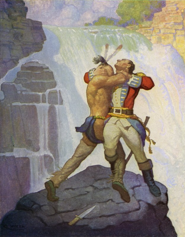 Illustration för The Last of the Mohicans av Newell Convers Wyeth