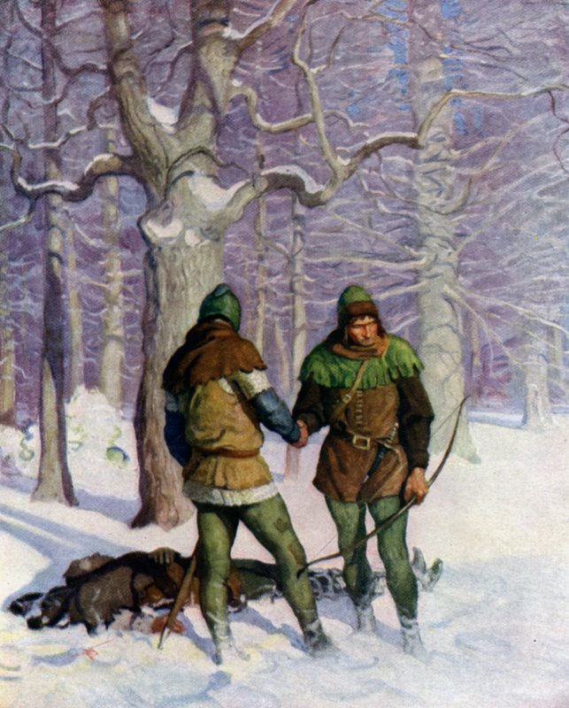 Illustration till The Black Arrow av Robert Louis Stevenson av Newell Convers Wyeth