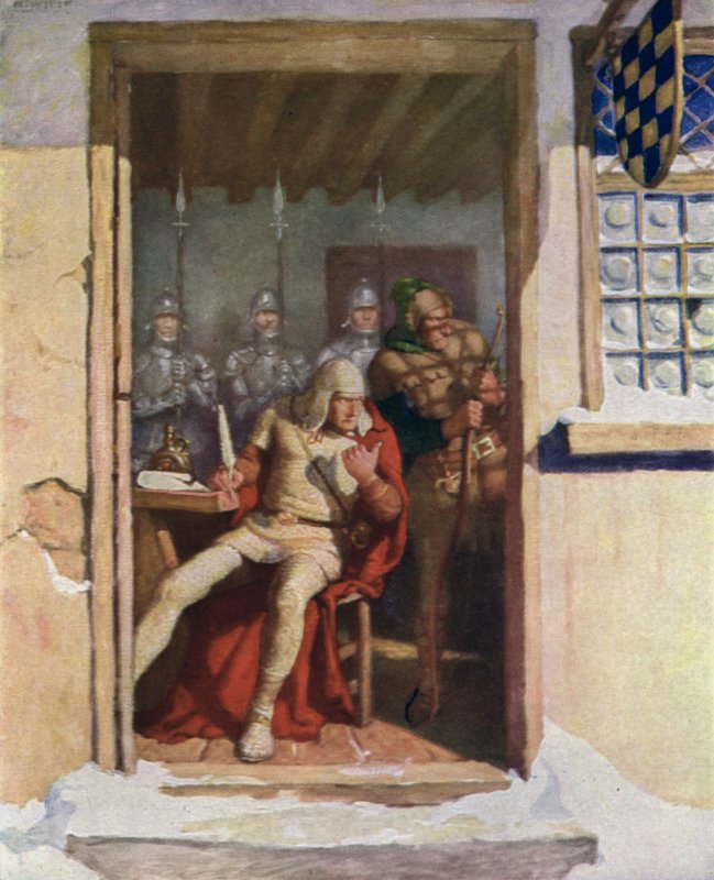 Illustration till The Black Arrow av Robert Louis Stevenson av Newell Convers Wyeth
