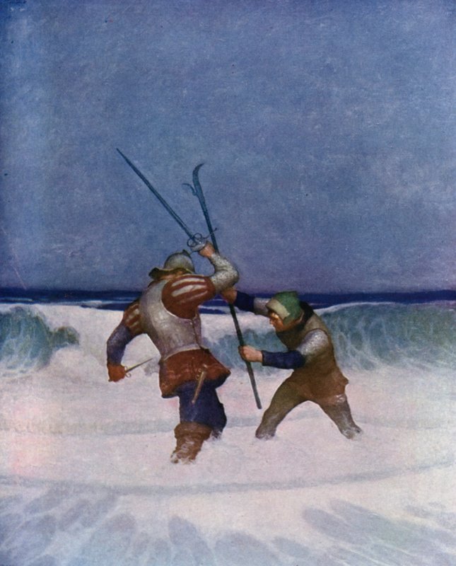 Illustration till Den svarta pilen av Robert Louis Stevenson av Newell Convers Wyeth