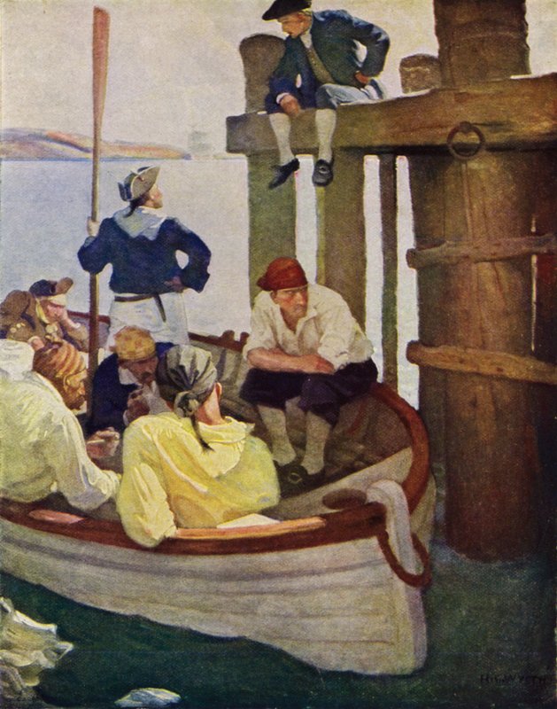 Illustration för Kidnapped av Robert Louis Stevenson (färg litho) av Newell Convers (after) Wyeth