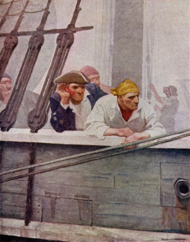 Illustration för Kidnapped av Robert Louis Stevenson (färg litho) av Newell Convers (after) Wyeth