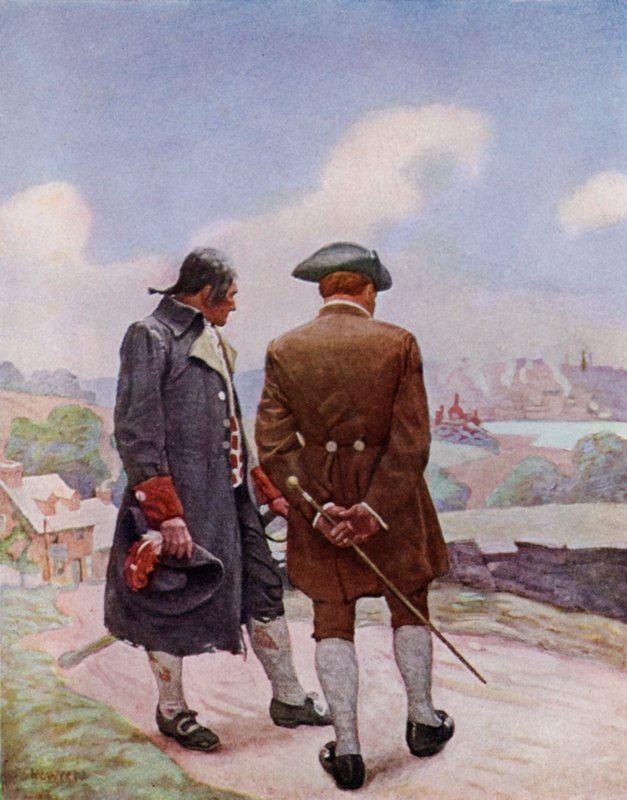 Illustration för Kidnapped av Robert Louis Stevenson (färg litho) av Newell Convers (after) Wyeth