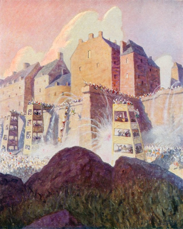 Slaget vid Stirling Castle av Newell Convers (after) Wyeth