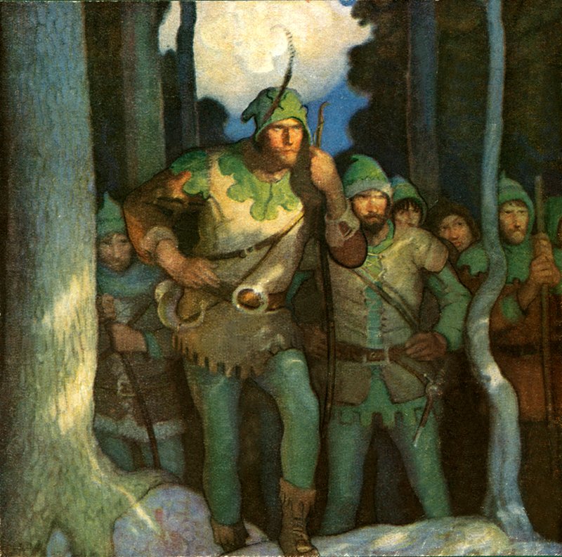 Robin Hood och hans glada fredlösa av Newell Convers Wyeth
