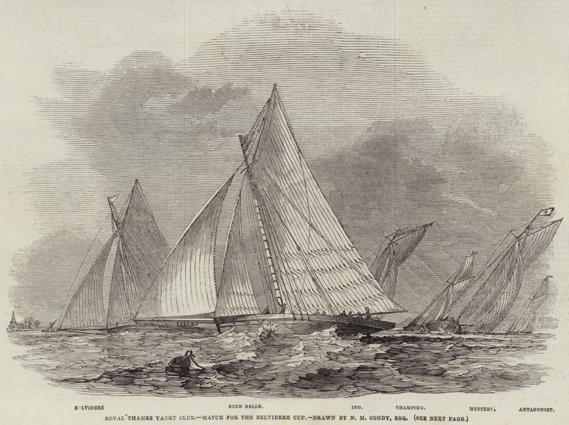 Royal Thames Yacht Club, match om Belvidere Cup av Nicholas Matthews Condy
