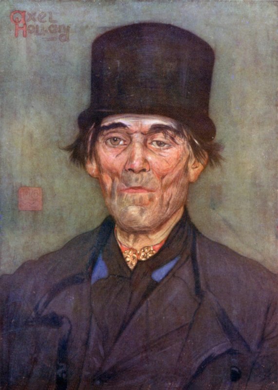 En gammal man av Axel (färg litho) av Nico Jungman
