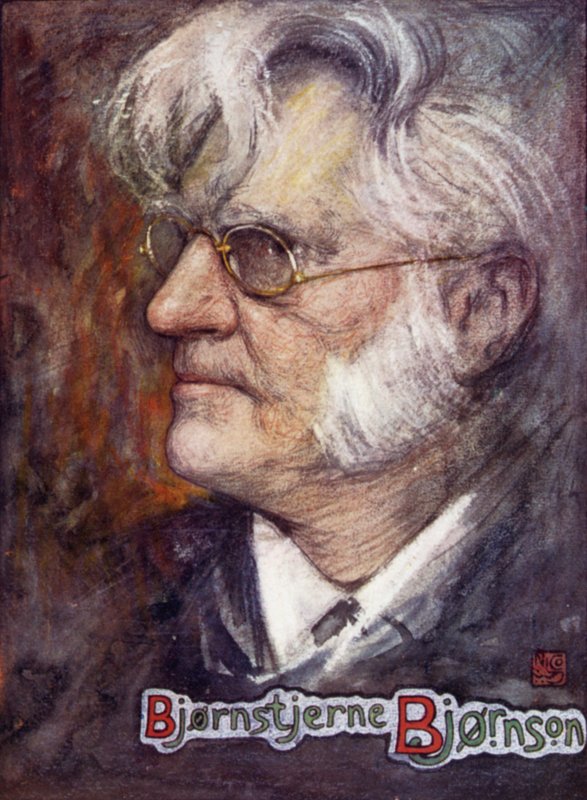 Norge: Bjornstjerne Bjornson (färg litho) av Nico Jungman