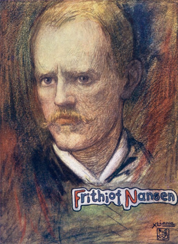 Norge: Fridtjof Nansen (färg litho) av Nico Jungman