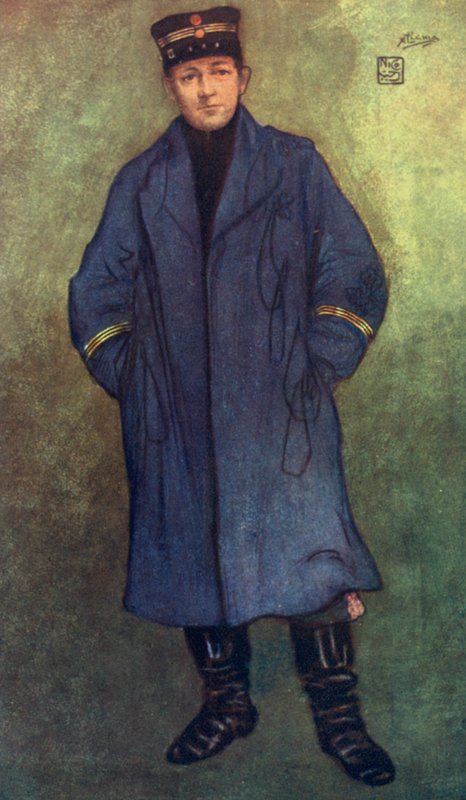 Norge: Norsk kapten (färg litho) av Nico Jungman