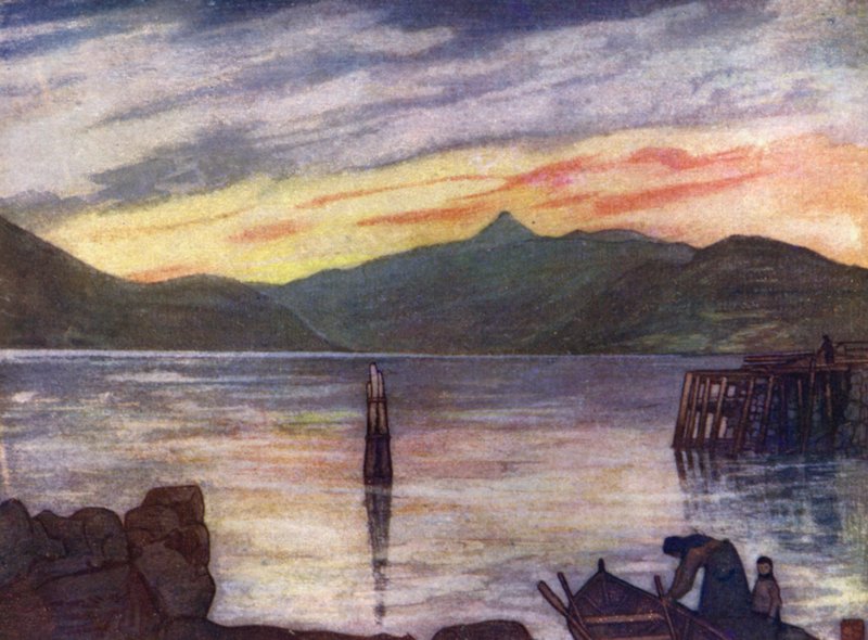 Norge: Sundalsfjord (färg litho) av Nico Jungman
