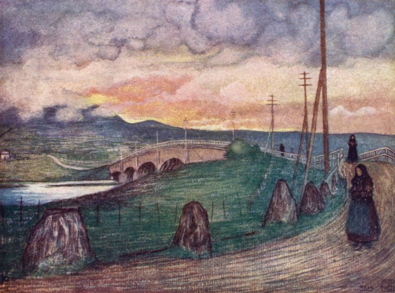 Norge: The Road to Hell, nära Trondhjem (färg litho) av Nico Jungman