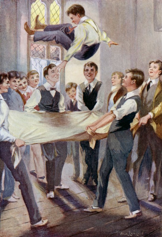 Illustration för Tom Browns Schooldays av Thomas Hughes av Nicol Laidlaw