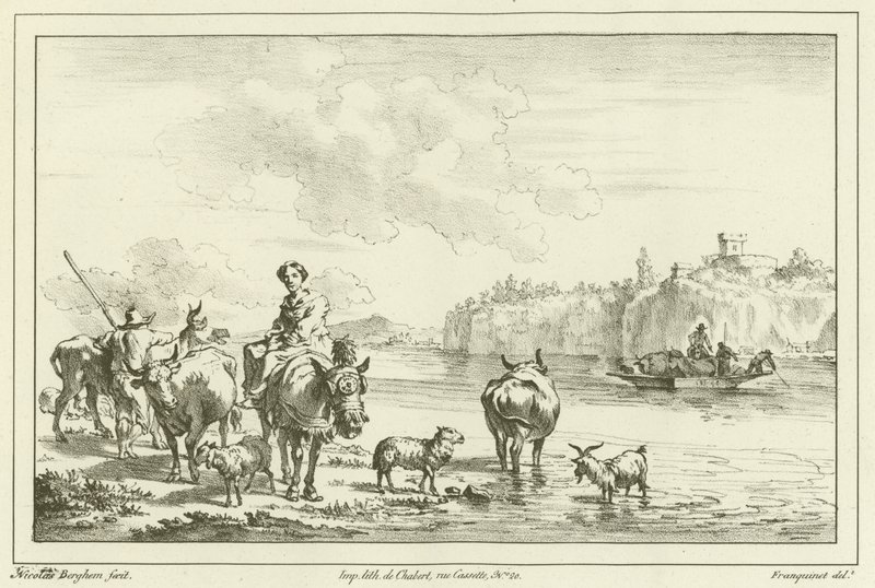 Kvinna på en mulåsna av Nicolaes Pietersz. Berchem