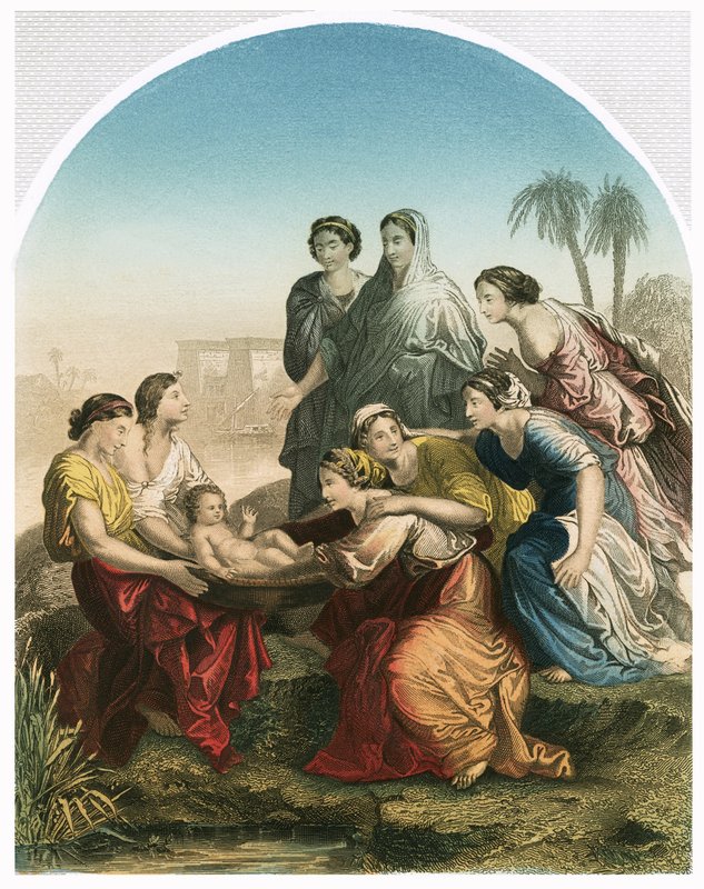 Upptäckten av Moses av Nicolas Poussin