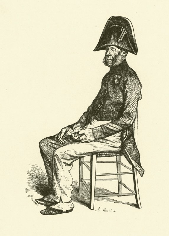 Pensionären (gravyr) av Nicolas Toussaint (after) Charlet