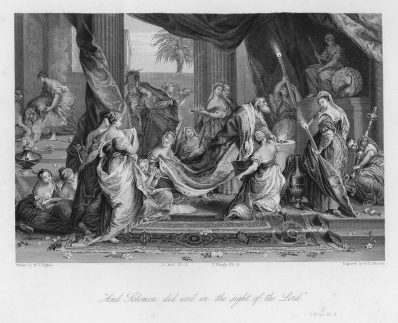 Salomos avfall, I Kings XI, 6 (gravyr) av Nicolas Vleughels