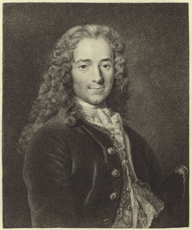 Voltaire (fotogravyr) av Nicolas de Largillière