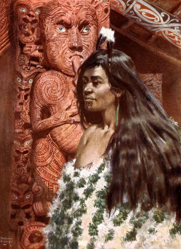 Maori Girl: Nya Zeeland av Norman Hardy