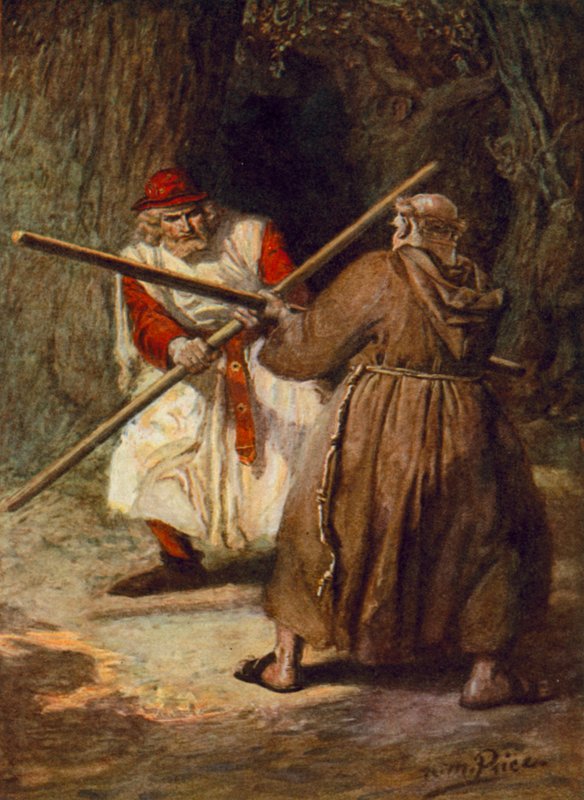 Tennyson, The Foresters (färg litho) av Norman Mills (after) Price