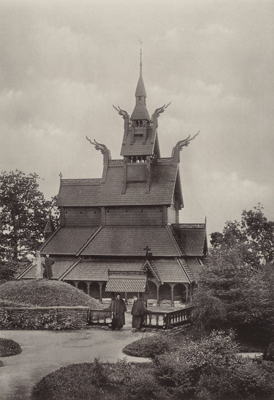 Fantoft, Stavkyrkan, Bergen (s/v foto) av Norwegian Photographer