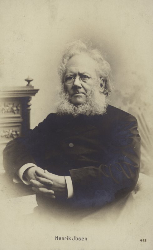 Henrik Ibsen, norsk dramatiker (s/v foto) av Norwegian Photographer