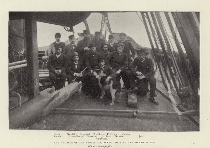 Expeditionens medlemmar, efter deras återkomst till Christiania (s/v foto) av Norwegian Photographer