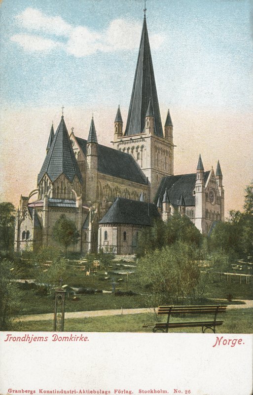 Trondheims katedral, Norge (färgfoto) av Norwegian Photographer