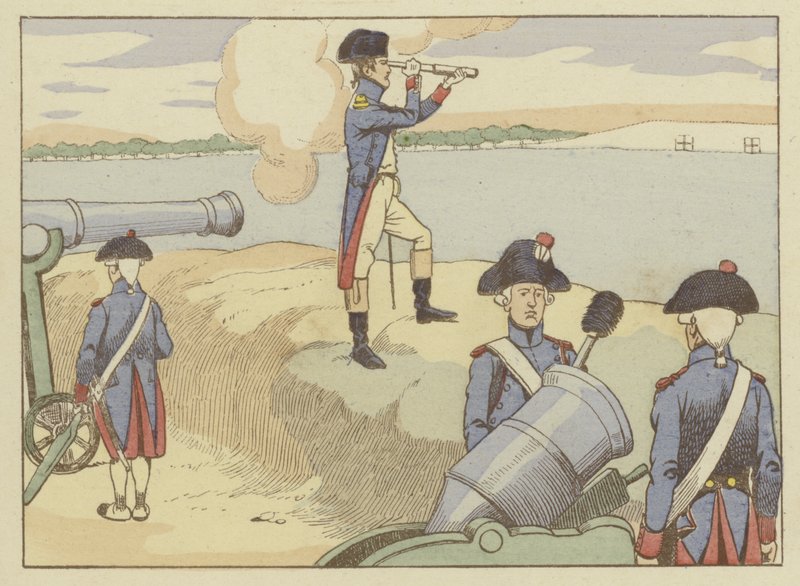 En löjtnant i Valence 1785 såg Napoleon på artilleriövningar av Onfray de Breville Job
