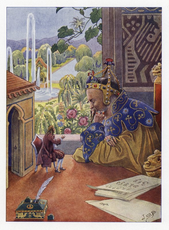 Illustration för Gullivers Travels av Onfray de Breville Job