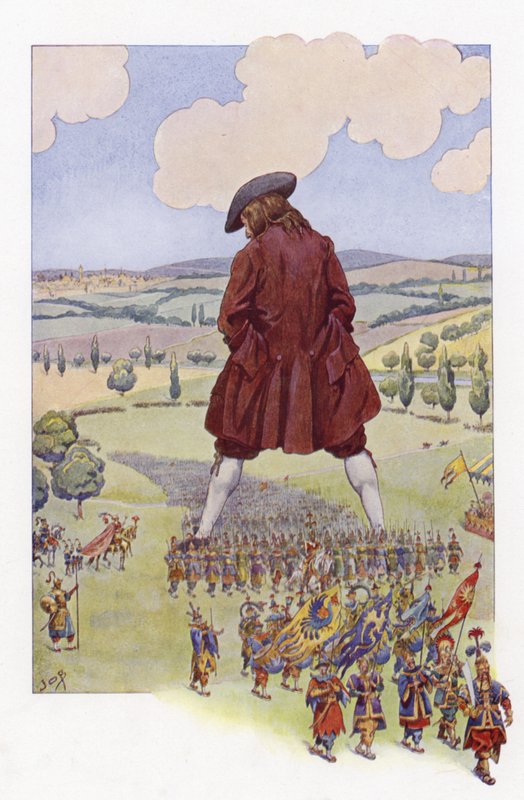 Illustration för Gullivers Travels av Onfray de Breville Job