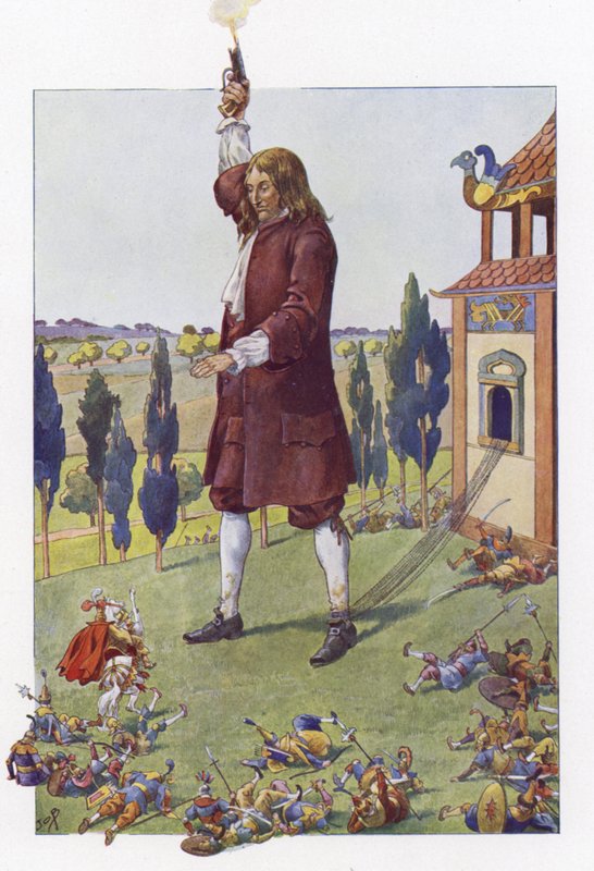 Illustration för Gullivers Travels av Onfray de Breville Job